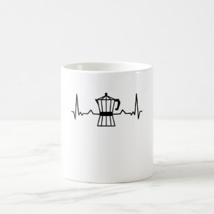 Mug Café Coeur-battement de caféine Cadeaux