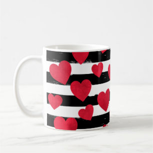 Mug café coeur rouge