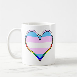 Mug café coeur Trans Pride