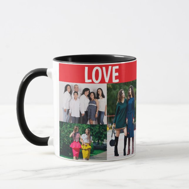 MUG CAFE COLAGE PHOTO DE LA SAINT-VALENTIN (Gauche)