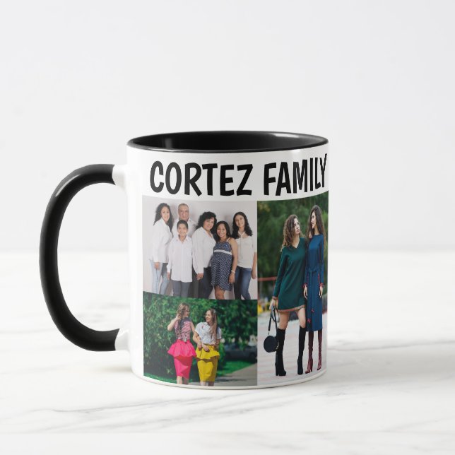 MUG CAFE COLAGE PHOTO SUR MESURE FAMILLE (Gauche)