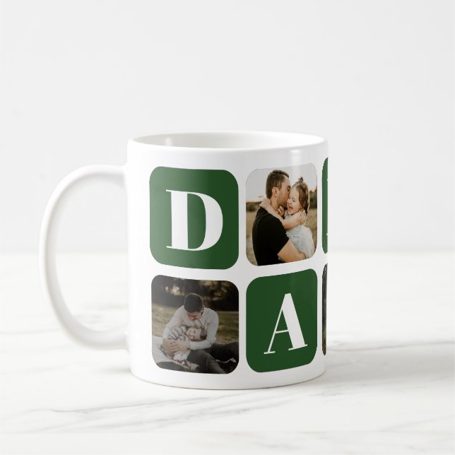 Mug Café Collage Photo Papa Moderne (Gauche)