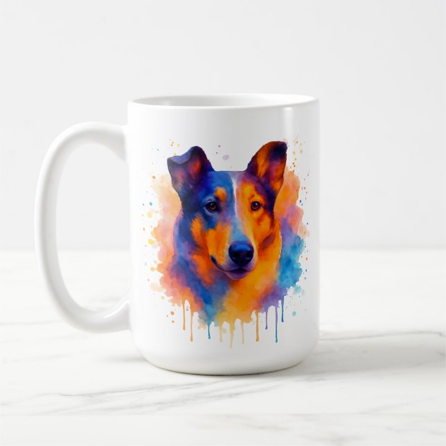 Mug café Collie lisse (Gauche)