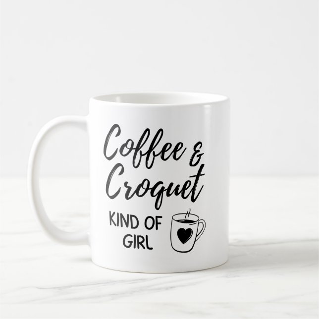 Mug Café & croquet genre de fille. (Gauche)