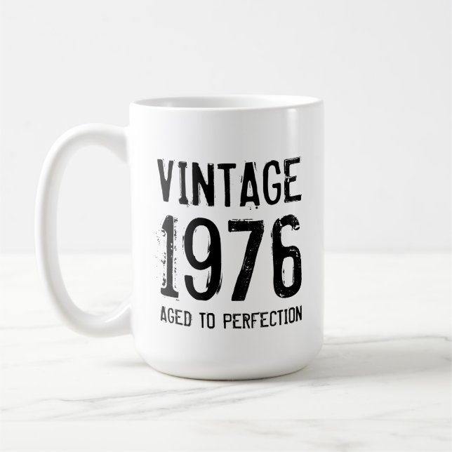 Mug Café d'anniversaire 50 ans vieilli à la perfection (Gauche)