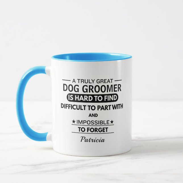 Mug Café d'appréciation pour toiletteur de chien perso (Gauche)