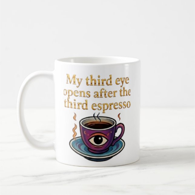 Mug Café d'art mystique moderne Ma collection du trois (Gauche)
