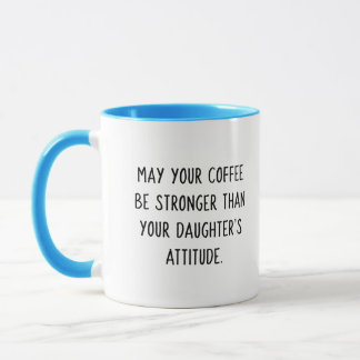 Mug café d'attitude de la fille (Sassy Blue Girl)