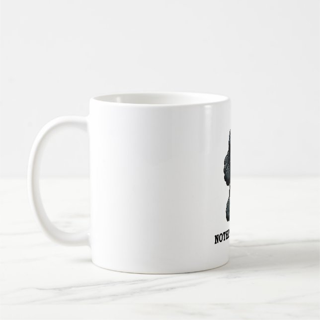 Mug Café de caniche noir rien que noir (Gauche)