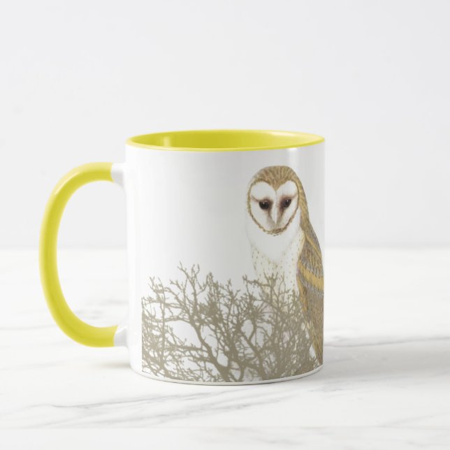 Mug Café de hibou peint vintage (Gauche)