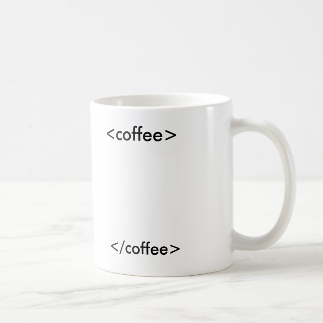 Mug café de HTML (Droite)