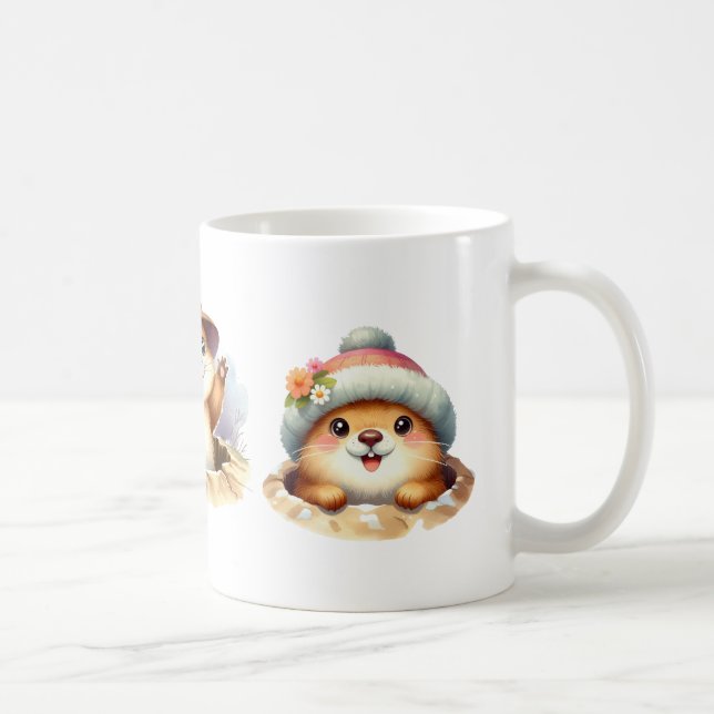Mug café de la journée de la marmotte - Mug parfai (Droite)