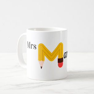 Mug café de l'enseignant, Nom personnalisé,