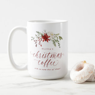 Mug Café de Noël Élégant avec un Shot Cadeau pour Elle