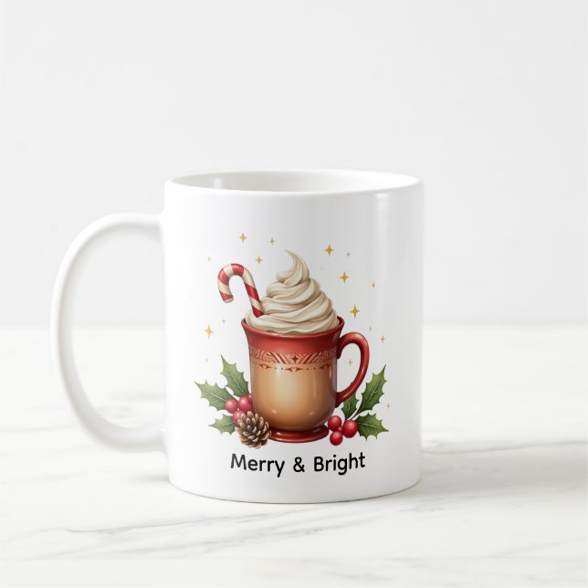 Mug Café de Noël Merry & Bright (Gauche)