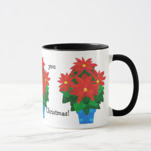 Mug café de Noël, Poinsettias