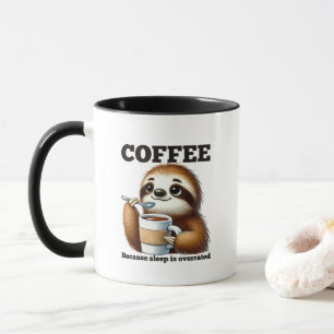 Mug Café de paresseux drôle sommeil mot art