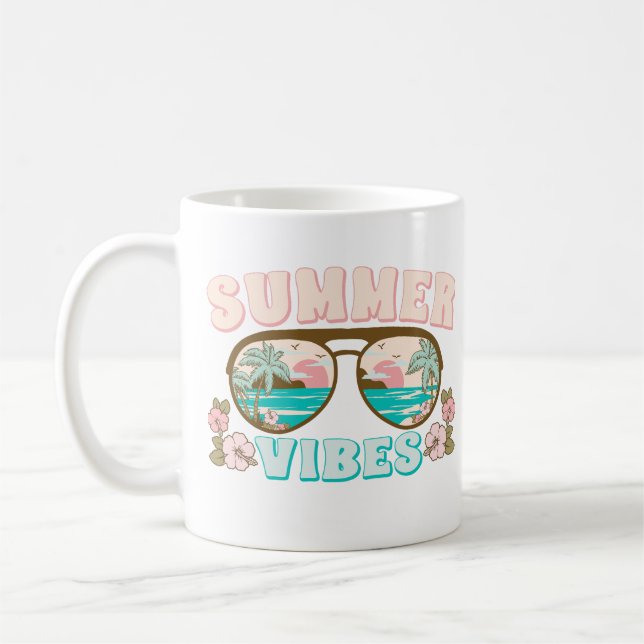 Mug café de plage | Mug de café d'été | (Gauche)