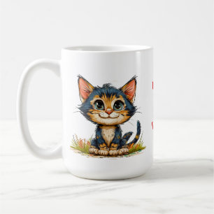 Mug ☕️ Café de style maison qui aime les chats mignons