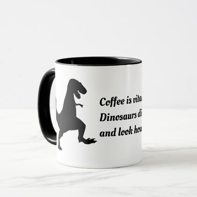 Mug Café dinosaure (Devant gauche)
