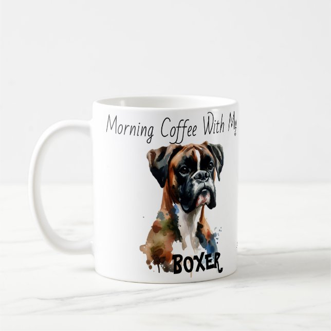 Mug Café du matin avec ma boîte mignonne (Gauche)