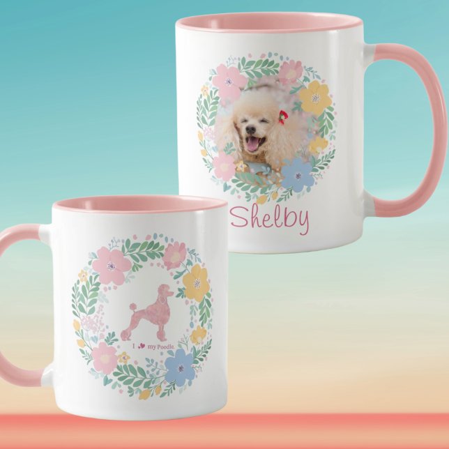 Mug Café du matin & Chiens : Photo de caniche personna (Créateur téléchargé)