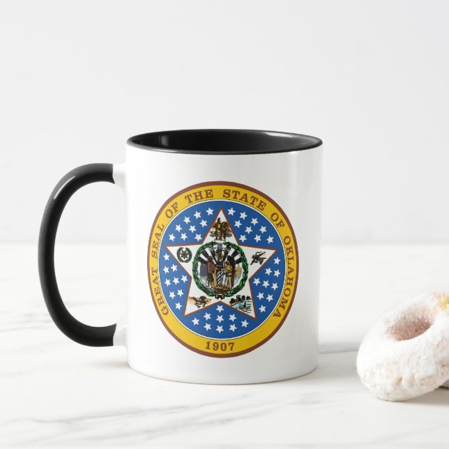 Mug Café du Sceau de l'Oklahoma (Avec donut)