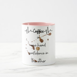Mug café d'une part confiance dans l'autre