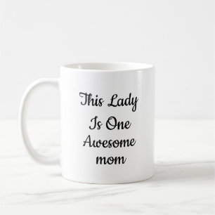 Mug Café élégant avec le texte "Une Maman Géniale"