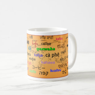 Mug Café en plusieurs langues