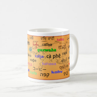 Mug Café en plusieurs langues