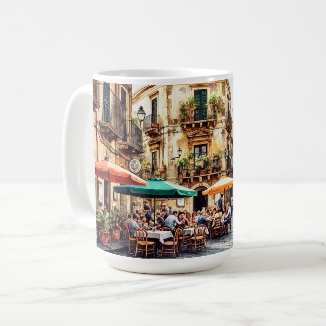 Mug Café en Sicile Italie (Devant gauche)