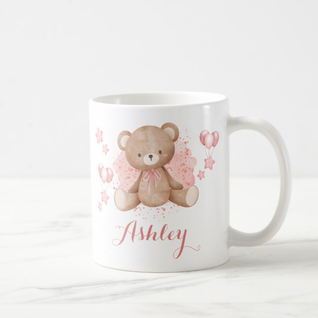 Mug café en tèdre rose personnalisé (Droite)