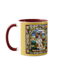 Mug Café en Verre Cathédrale Chat Calico Mignon