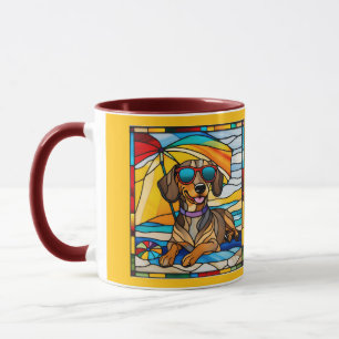 Mug Café en Verre Cathédrale Chien Texel Mignon