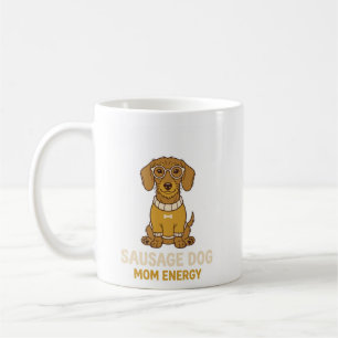 Mug Café Énergie Maman Chien Saucisse Dachshund Mi