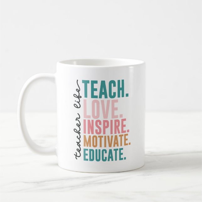 Mug café enseignant retour à l'école (Gauche)