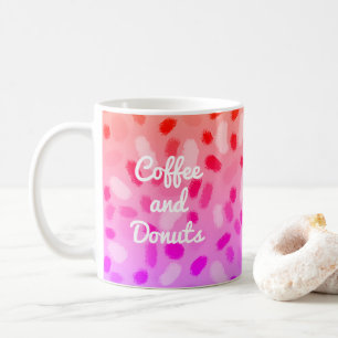 Mug Café et beignets Conception de festivals multicolo