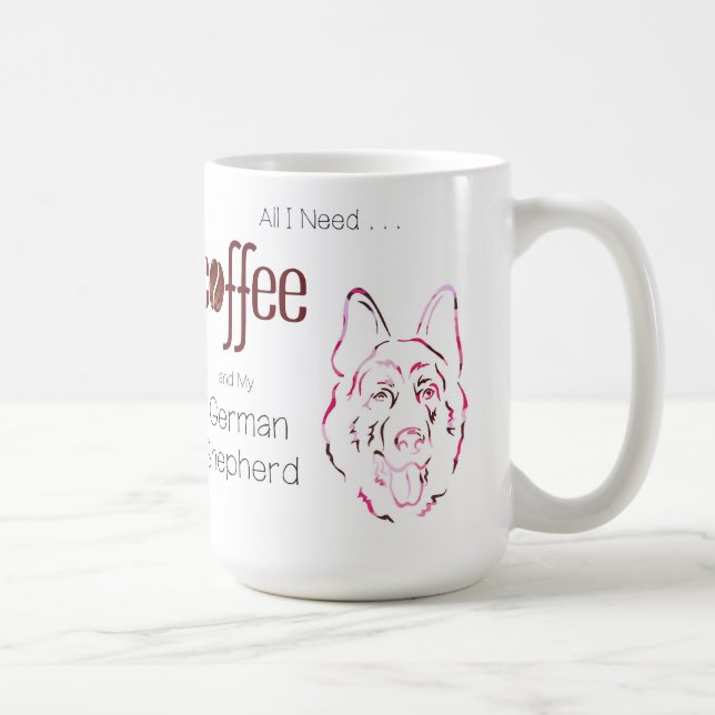 Mug Café et berger allemand (Droite)