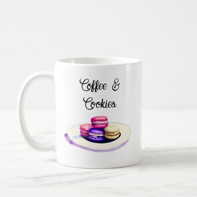 Mug Café et biscuits Aquarelle (Gauche)
