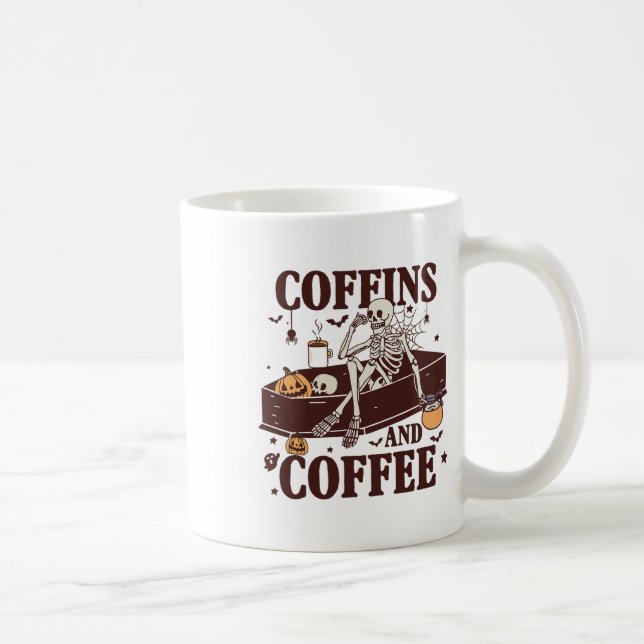 Mug Café Et Café Drôle Skeleton Halloween (Droite)