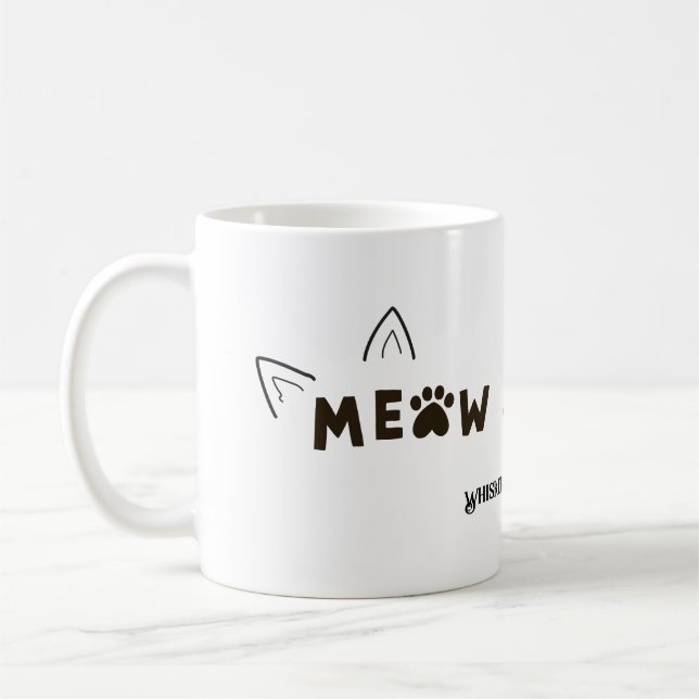 Mug Café et chats confortables boudin (Gauche)