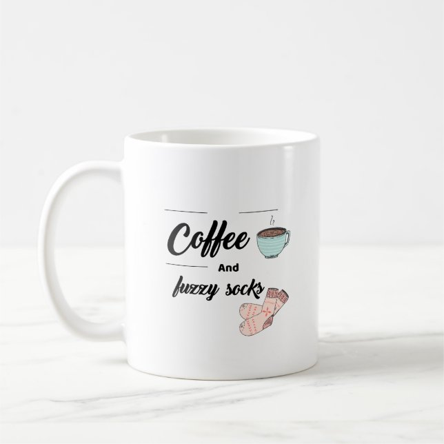 Mug Café et chaussons flous (Gauche)