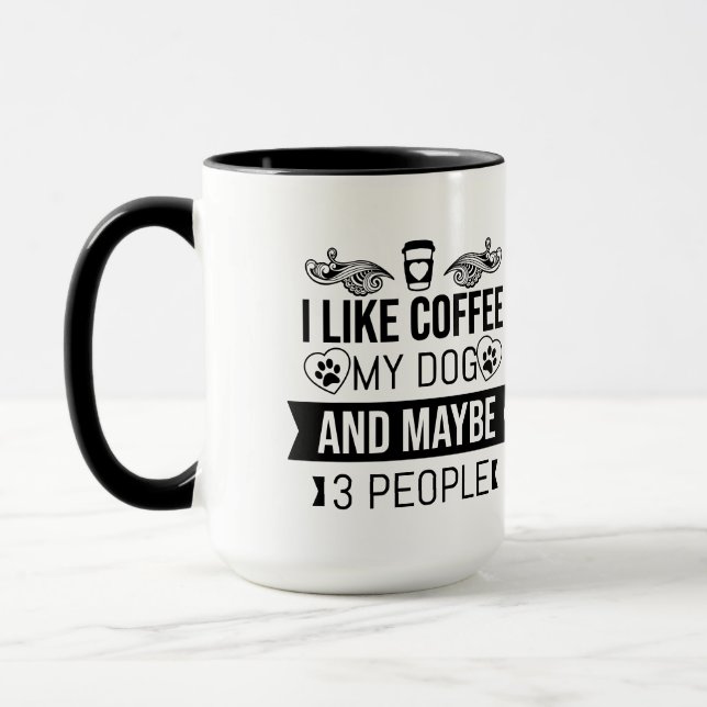 Mug Café et chiens anniversaire d'un ami introverti dr (Gauche)