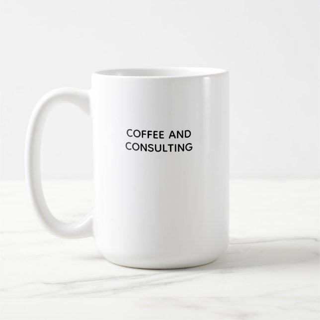 Mug Café et Conseil, Cadeau d'Appréciation pour S (Gauche)
