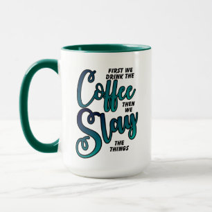 Mug Café Et Couper Les Choses