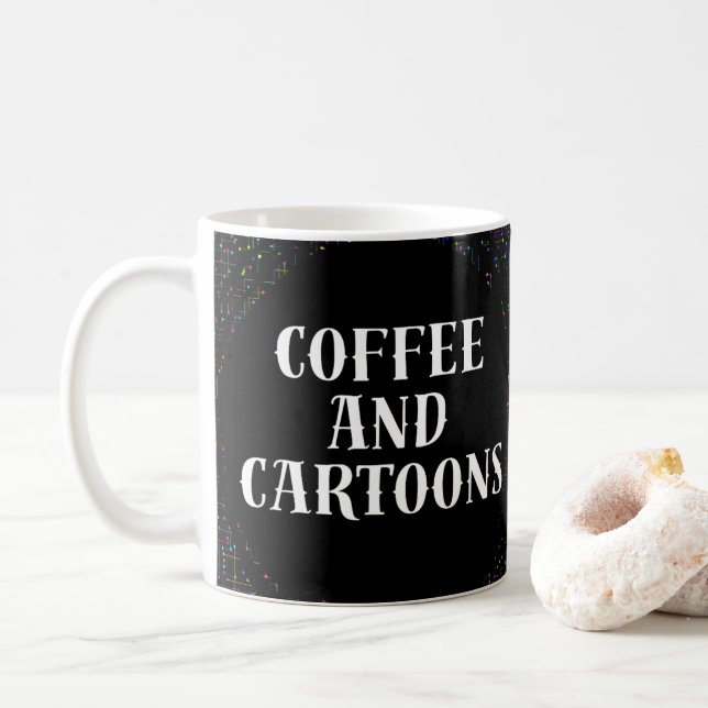 Mug Café et dessins animés (Avec donut)
