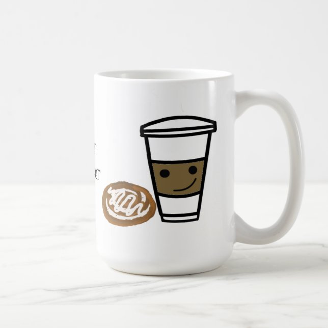 Mug Café et douceur avec une phrase mignonne (Droite)