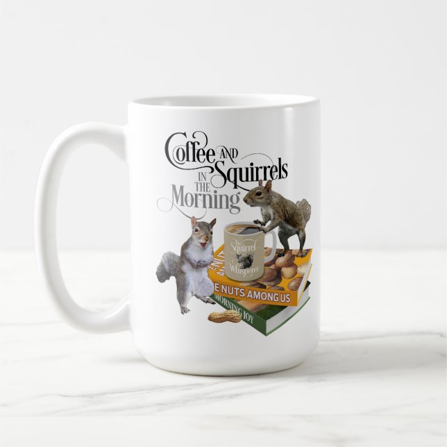 Mug Café et écureuils - Amoureux des écureuils (Gauche)