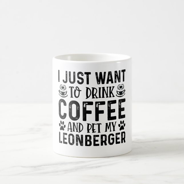 Mug Café Et Leonberger Chien Drôle (Centre)